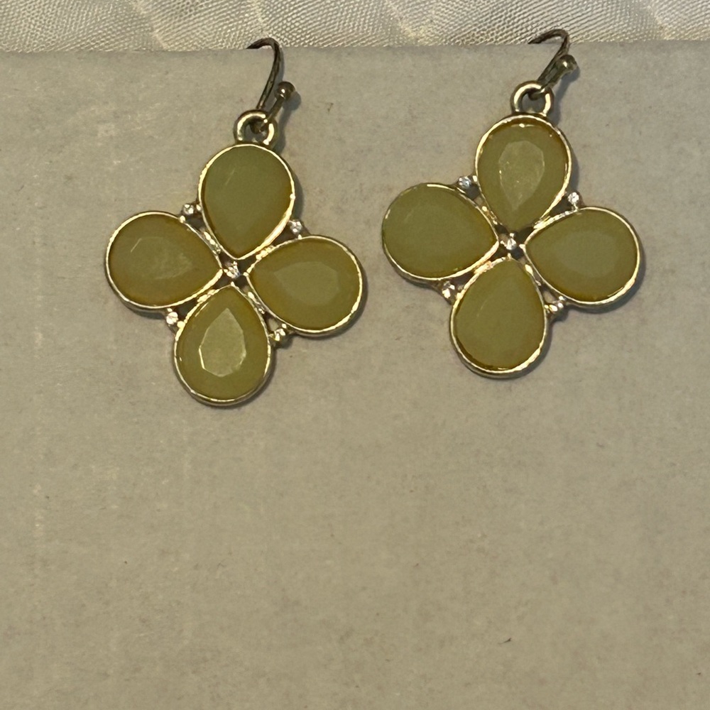 Yellow and gold earrings